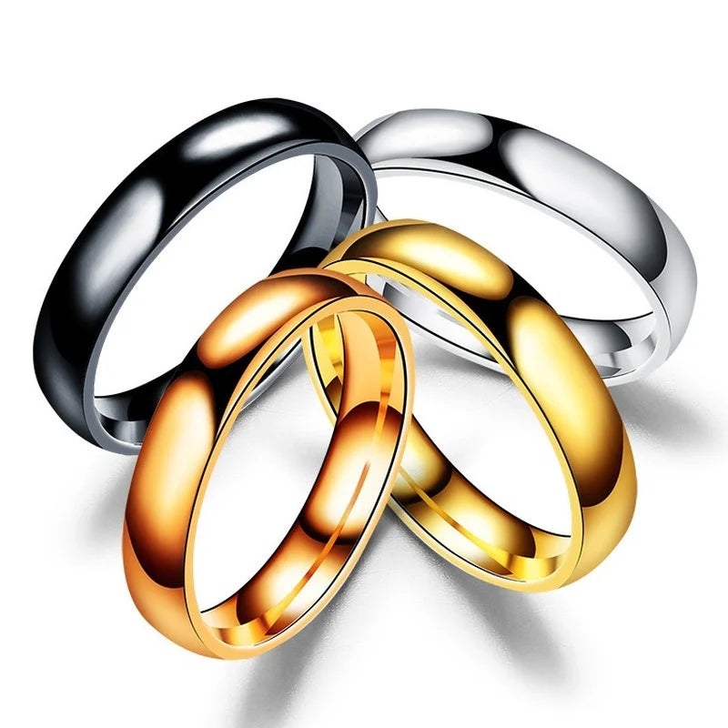 Bague en titane Simple de 6mm pour femmes et hommes, prévention des allergies, anneaux de mariage hautement polis, en acier inoxydable, bijoux de doigt pour Couple, cadeaux
