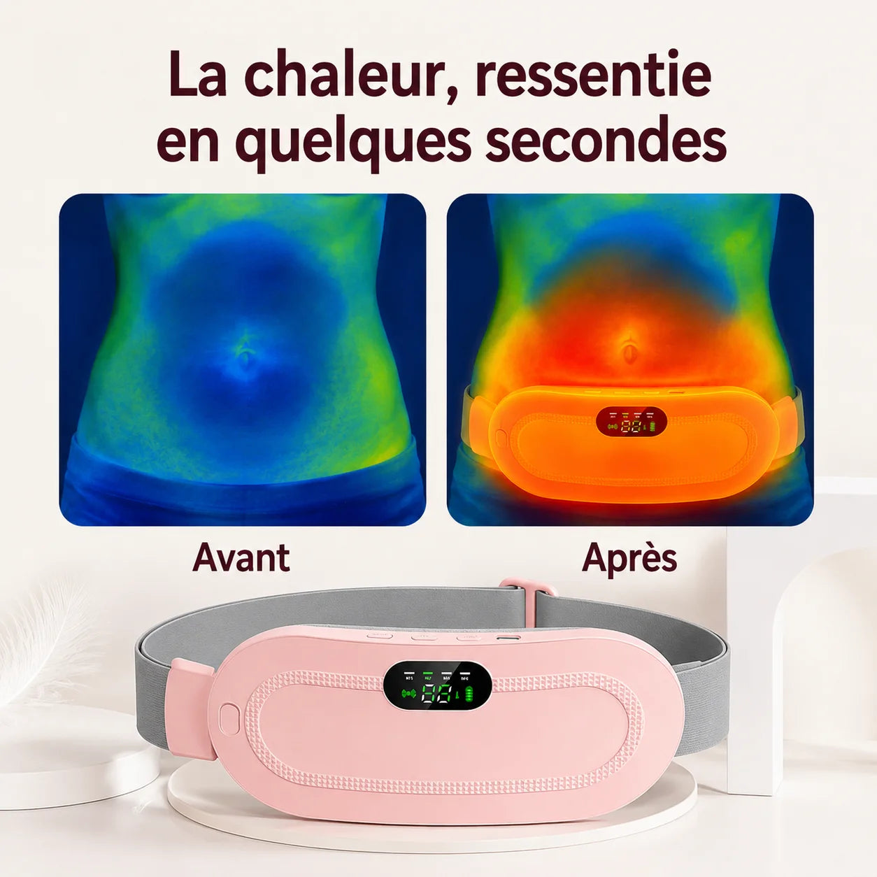 La chaleur ressentie en quelques secondes